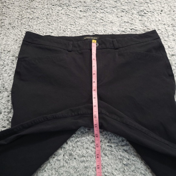 Banana Republic Pants Women 12 Black Cropped Stretch Preppy Normcore Flat Front - Picture 7 of 10